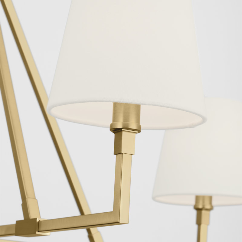 Perth 4 - Light Chandelier, 18.12" H x 31" W x 31" D, Burnished Brass