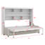 Lit armoire avec canapé escamotable Murphy, tablettes de rangement intégrées et éclairage DEL intégré-1567410869