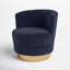 Chaise d'appoint pivotante en velours Shebaka-57765231
