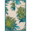 Tapis d'intérieur / extérieur ivoire / vert crocheté à la main Jacelynn-797437327