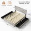 Grand lit plateforme avec rangement pour lit plateforme - aucun sommier nécessaire, robuste et robuste Élégant