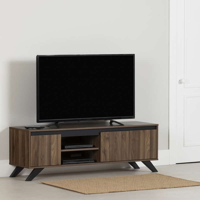 Flam 60" TV Stand With Doors, Walnut