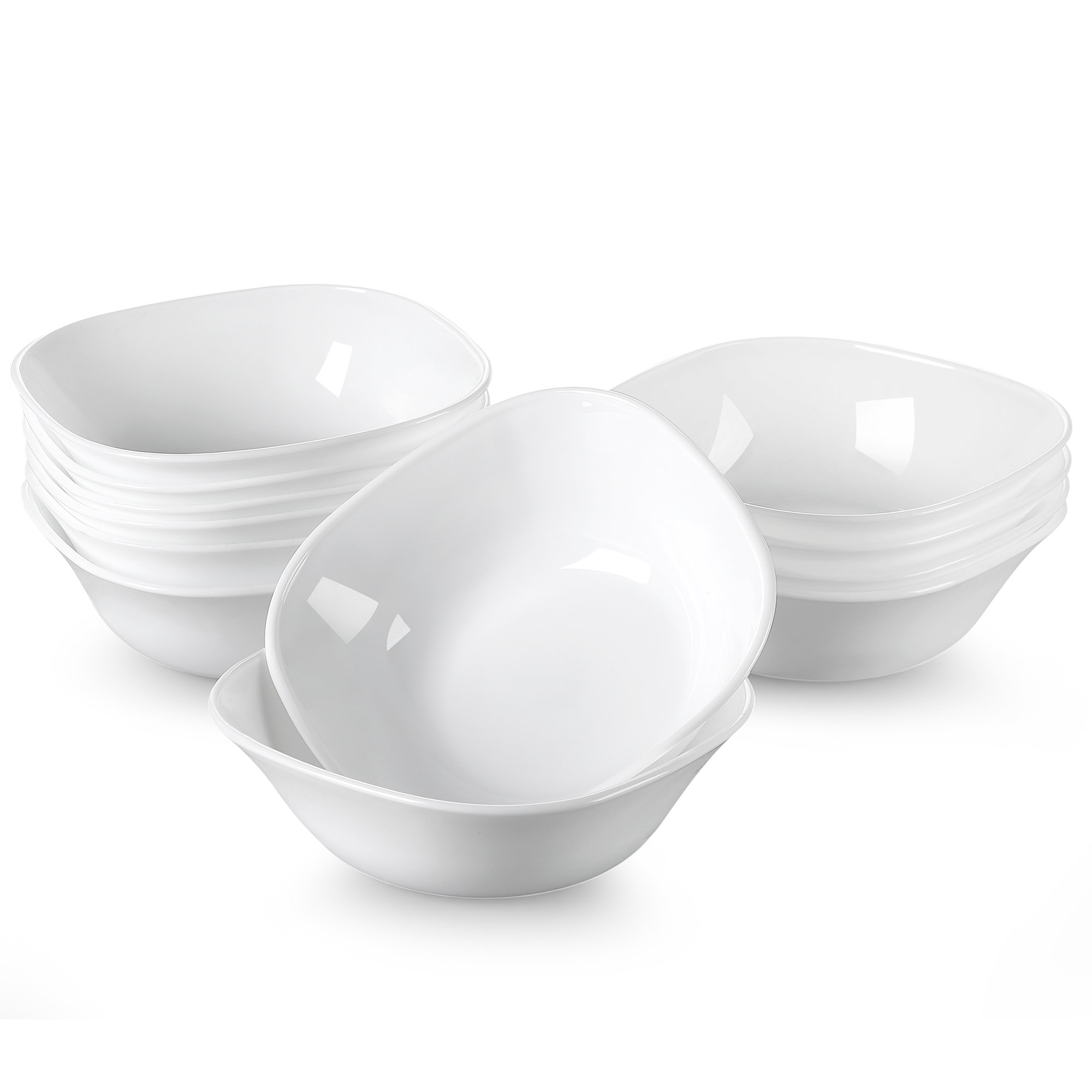 MALACASA Esmer Tempered Glass Dinnerware Set - Service for 6