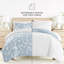 Ensemble de literie réversible 8 pièces - Housse de couette à motif, insert d'édredon et ensemble de draps unis-99311783-99311794