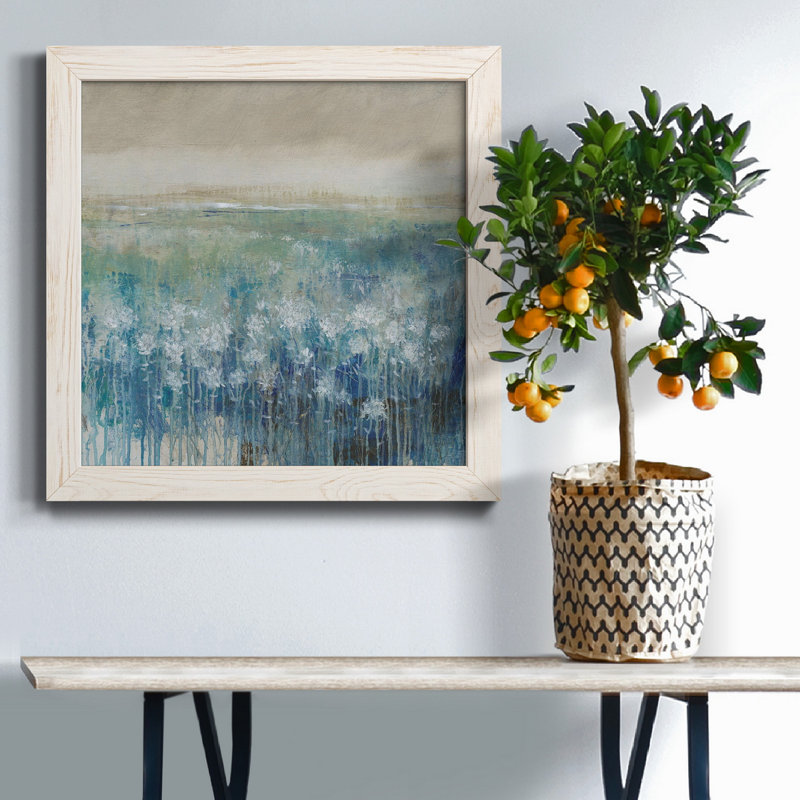 Avant la pluie I - Toile encadrée de qualité supérieure - prête à être accrochée, H 35,5 po x l 35,5 po x P 1,5 po, Blanc