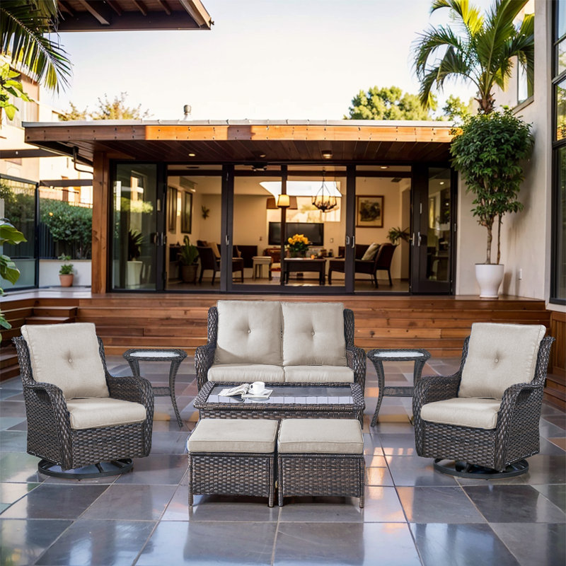 Boniab Sofa Seating Group with Cushions, Beige, Brown