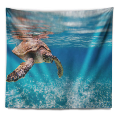 Grande tapisserie de tortue imbriquée