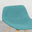 Tabourets de comptoir / de bar - 2 chaises rembourrées bleues rétro de style Mid-Century rembourrées modernes