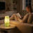 Multicolor Confetti Murano-Style Glass Mushroom Table Lamp with Dimmer Switch-1764231954
