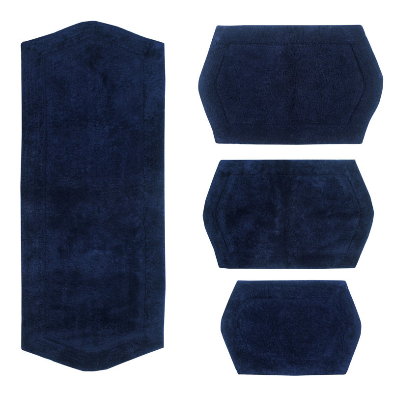 Tapis pour salle de bain Morissette, Marine