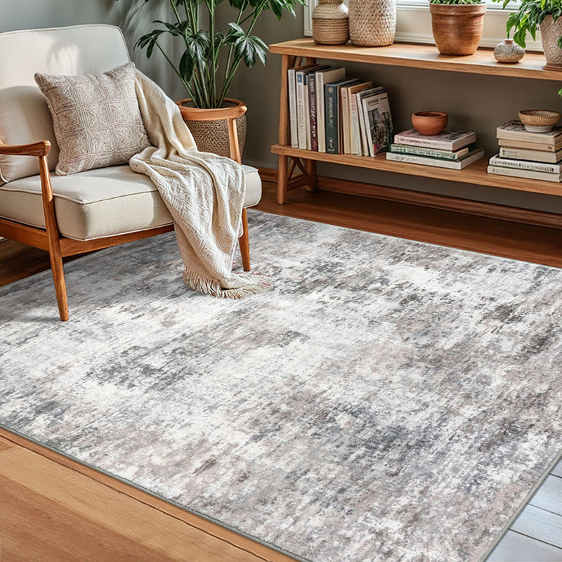 Tapis abstraits lavables à la machine avec envers antidérapant pour le salon de la chambre à coucher
