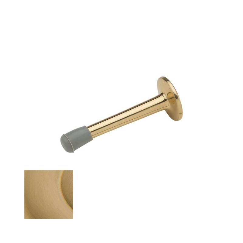 Wall Bumper Baseboard Stop, Vintage Brass