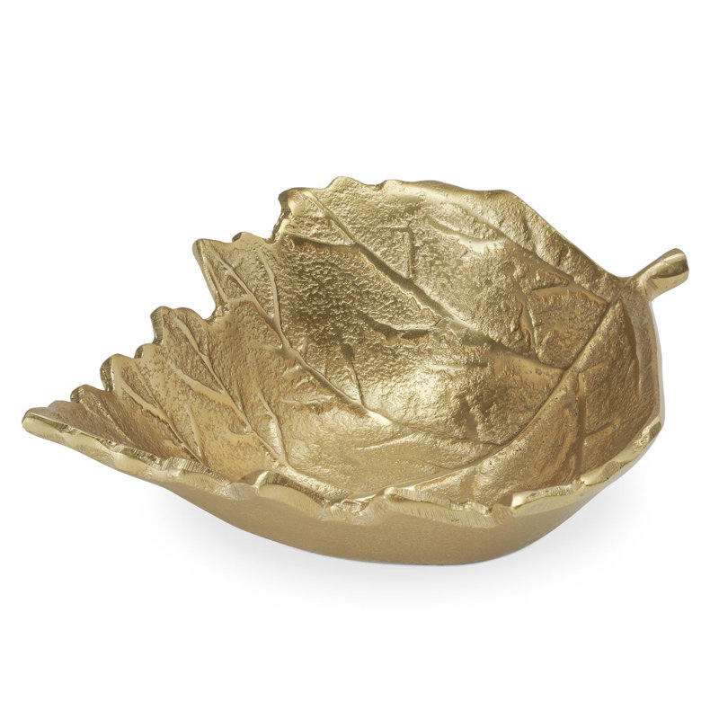 Bol décoratif en feuille d'or de 8 po Palma