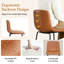 Ensemble de 2 tabourets de bar modernes en cuir de polyuréthane, tabourets de bar à hauteur de comptoir avec dossier, chaises d'îlot de cuisine de style Mid-Century avec structure en métal robuste