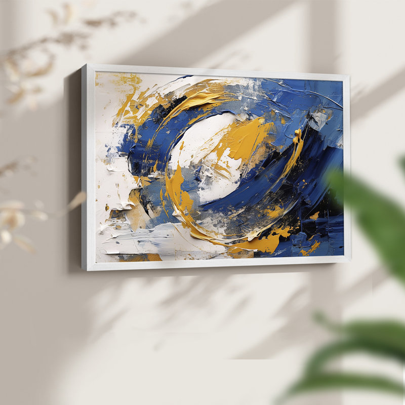 Abstrait, série Cxxix, reproduction encadrée, H 11 po x l 14 po, Blanc