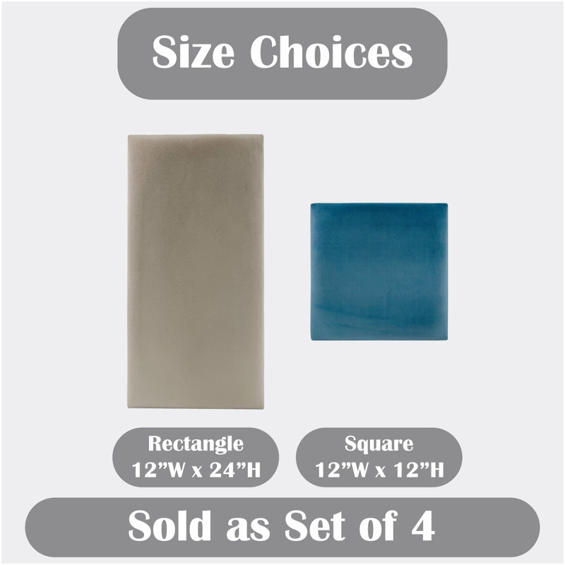 Small Square Dark Beige Upholstered Wall Panels, SET Of 4, Wall Decor, 3D Wall Panels, Accent Wall Panels, Headboard Panels, Acoustic Panels, Decorative Panels