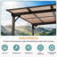 Pergola de jardin en aluminium 10 x 10 pi avec toit incliné incliné-125431608
