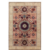 Handwoven High-Quality Light Blue/Red/Navy/Beige Area Rug