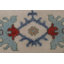 Tapis oriental floral ivoire et bleu Oushak 9 x 12