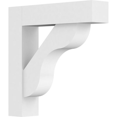 3"W x 14"D x 14"H Standard Carmel Architectural Grade PVC Bracket With Block Ends