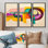 Ensemble de salon Organic Shapes Retro Colors - Geometric Wall Art