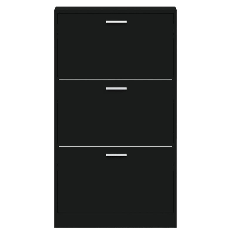 9 Pair Flip Down Shoe Storage, Black