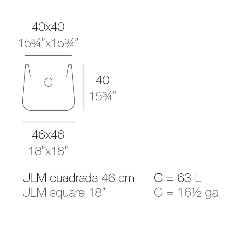 Ulm Pot Planter, 15.75" H x 18" W x 18" D, Taupe