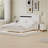 Modern High Gloss 3-Piece Bedroom Set Floating Bed Frame Queen Size Platform Bed with LED Light & 2 Nightstands