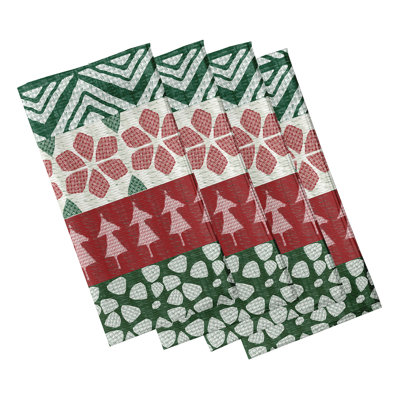Chaithra Polyester Geometric Square Napkin