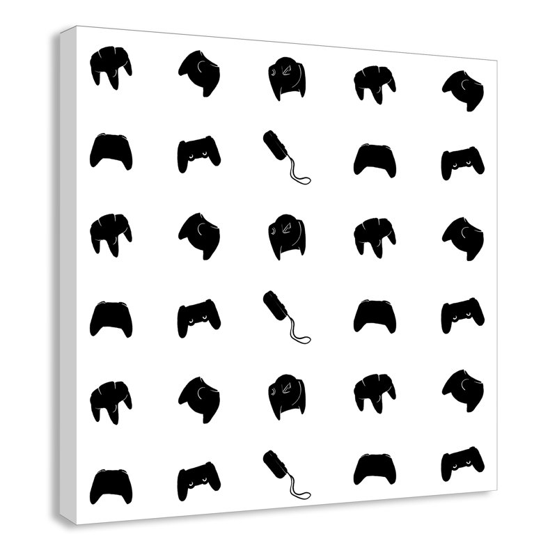 Imprimé papier à motif de joueur, H 24 po x l 24 po x P 1,5 po, Canevas
