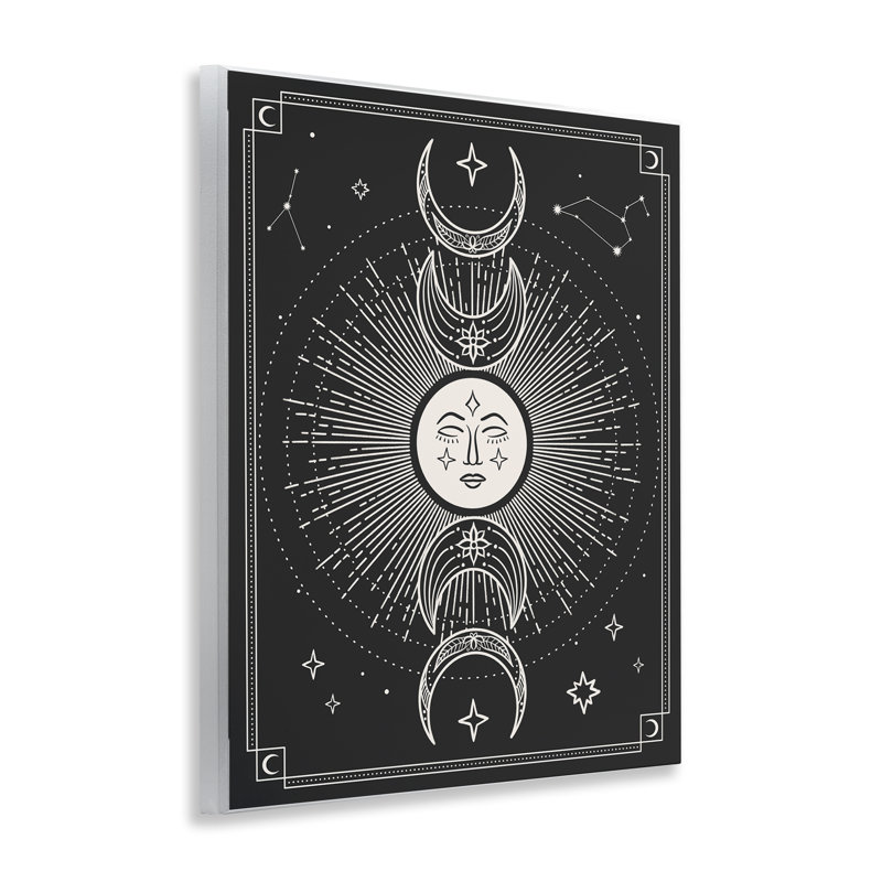 Art mural à motif de cycle de lune par JJ Design House LLC