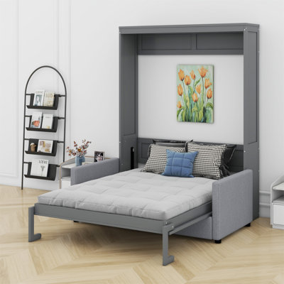 Lit escamotable mural Murphy avec coussin