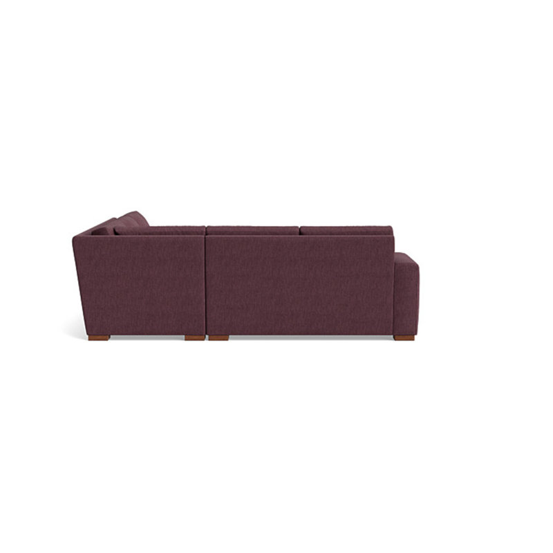 Couch Potato Sectional, Right Hand Facing, Performance Weave - Aubergine