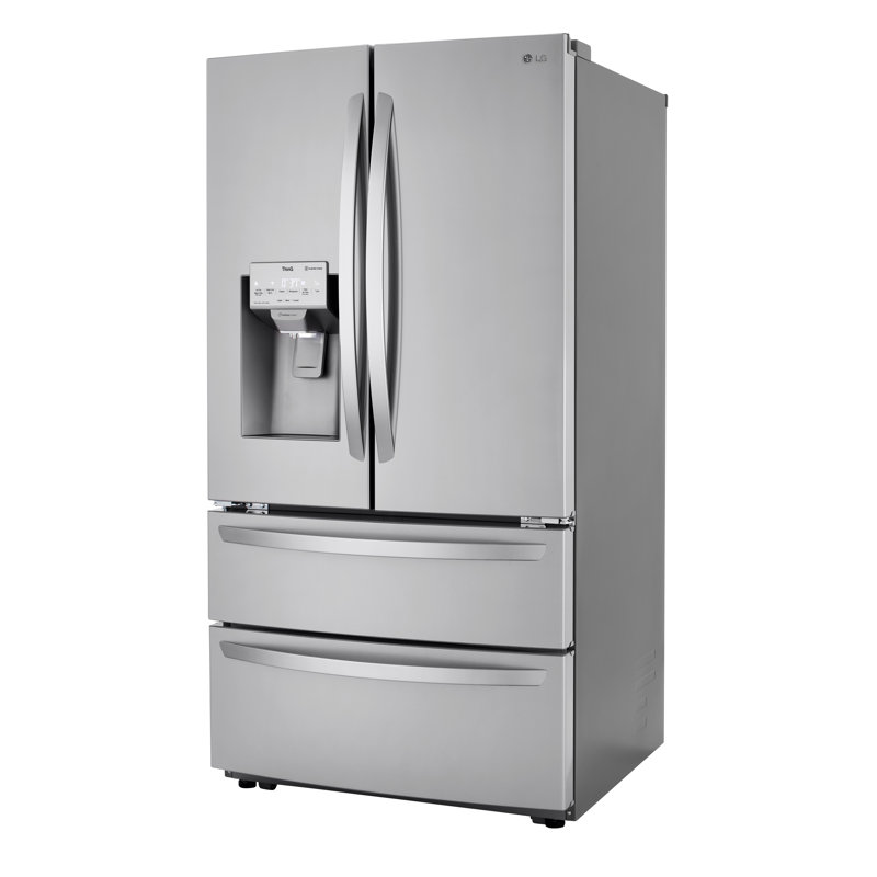 LG 36" Counter Depth French Door Refrigerator 22 cu. ft. Smart Refrigerator, Stainless Steel