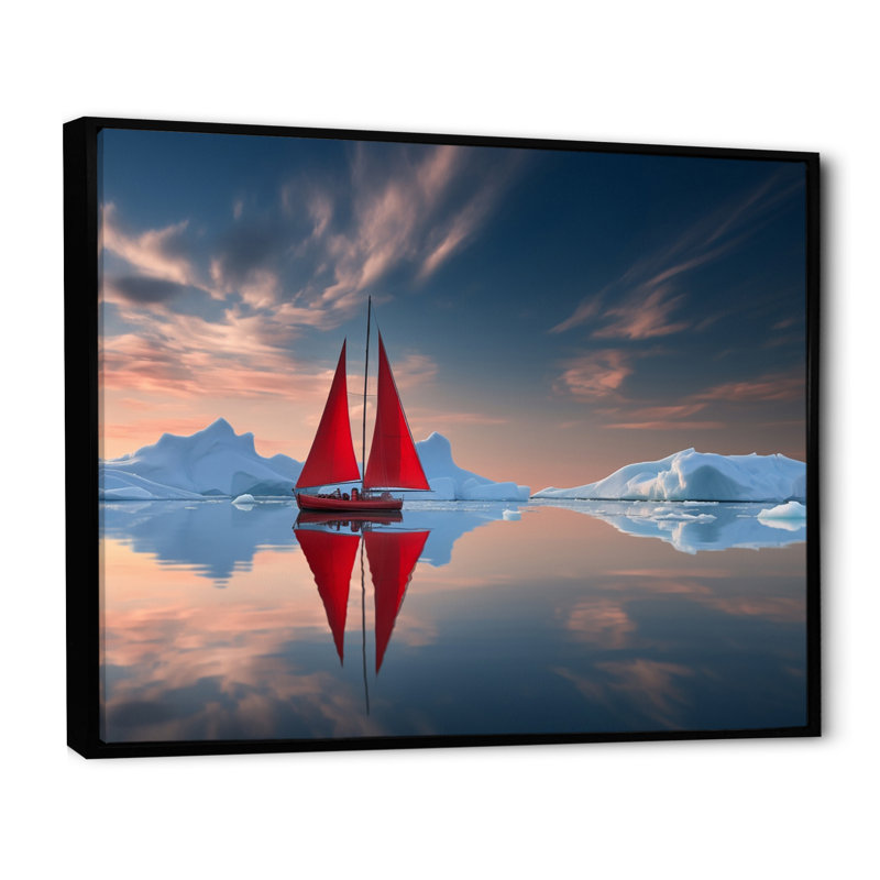 Altemos - reproduction sur toile, H 12 po x l 20 po x P 1 po, Cadre flottant noir