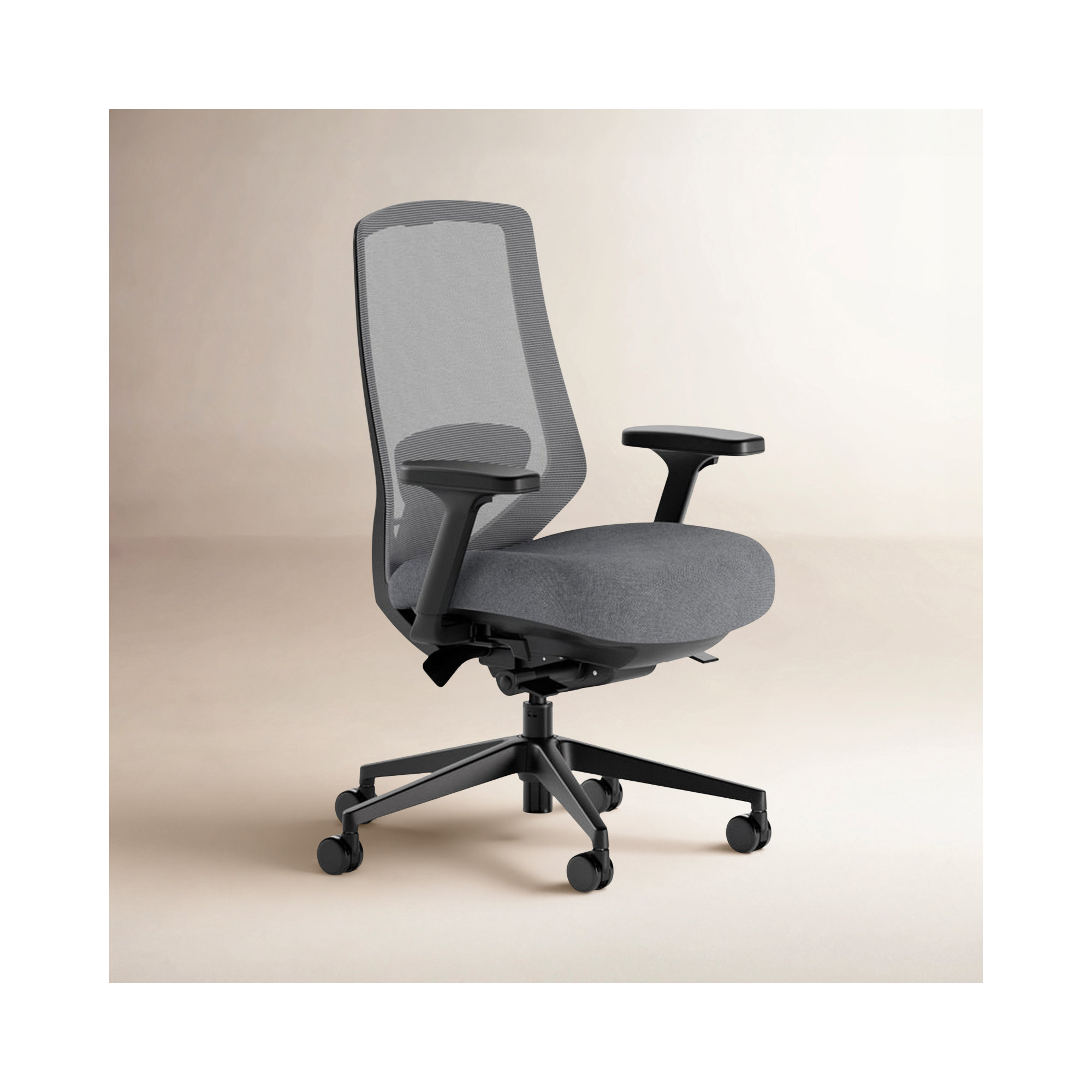Ergonomic Chair Pro - Fabric, Boulder, Black