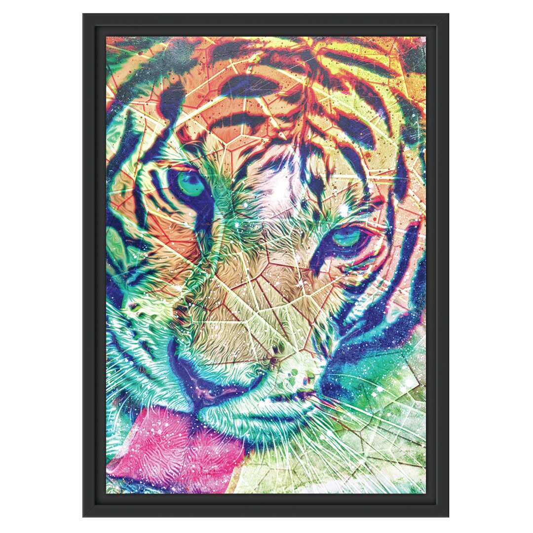 Gerahmtes Wandbild Tigers-vibe black