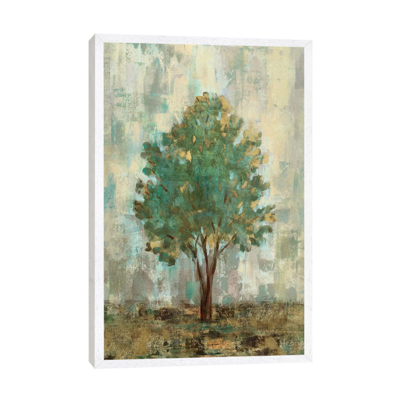 Verdi Trees II 1 Piece Wall Art on Canvas, 152.5 cm H x 101.5 cm W, White Floater Framed
