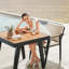 Emoti Aluminum Outdoor Stackable Dining Armchair with Cushion