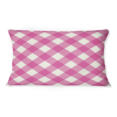 Coussin rose Houndstooth Charm I - Traditional