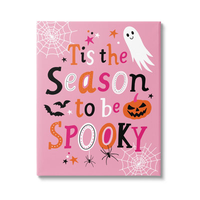"Tis The Season To Be Spooky Ghost", art mural sur toile par Nina Seven