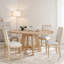 Farmhouse Extendable Round Dining Table Set for 4, Kitchen Table Set with 18inch Removable Leaf and 4 Upholstered Dining Chairs for Small Places, 5-Piece-355406166
