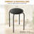 Set Of 6 Stacking Stools With Padded Seats, 17 Inch Standard Height Padded Stack Stools With Leather Surface, Portable Nesting Round Metal Stools For Home Kitchen Indoor Outdoor, Assorted Color, Pack Of 6-1825006555