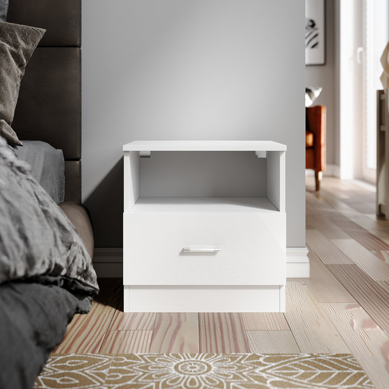 142.24cm W Manufactured Wood Bedside Table