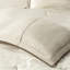 Édredon 7 pièces pour grand lit, couleurs taupe / brun, rembourrage, coussins décoratifs inclus, pièce, ruban, taies décoratives