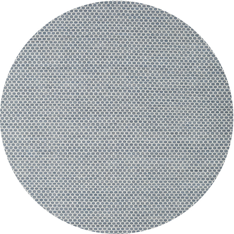 Tapis gris/zone noire contemporaine, Rond 4 pi