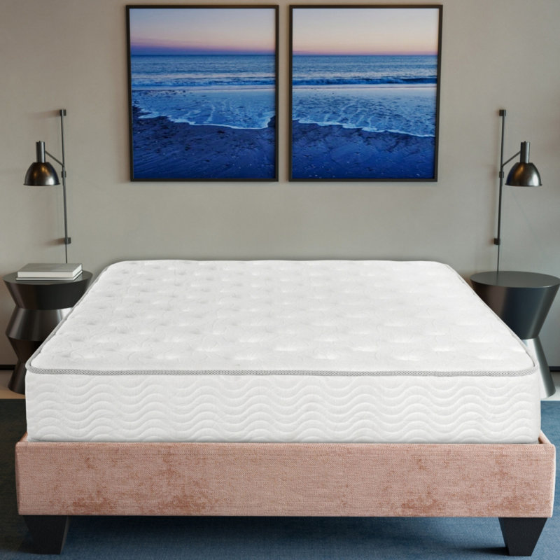 Twin Xl 9 In. Pocket Coil Spring Mattress, Relief Technology, High - Density Foam, Compressed In Carton, Modern Style Mattress With Foam Base, Soft Knit Cover, A Box For Easy Setup, Ideal Bedroom