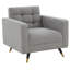 Fauteuil club en polyester touffeté 33,1 po
