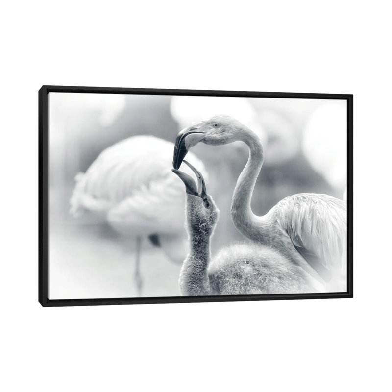Feeding 1 Piece Single Picture Frame and Floater Frame Wall Art on Canvas, 66.04 cm H x 45.72 cm W, Black Floater Frame