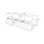 Canapé modulaire compressé très large de 100 po à l'avant courbé, canapé Boucle 3 places en forme de nuage avec mousse à haute résilience, facile à déplacer et à expédier, canapé surdimensionné moderne pour le salon-216426025